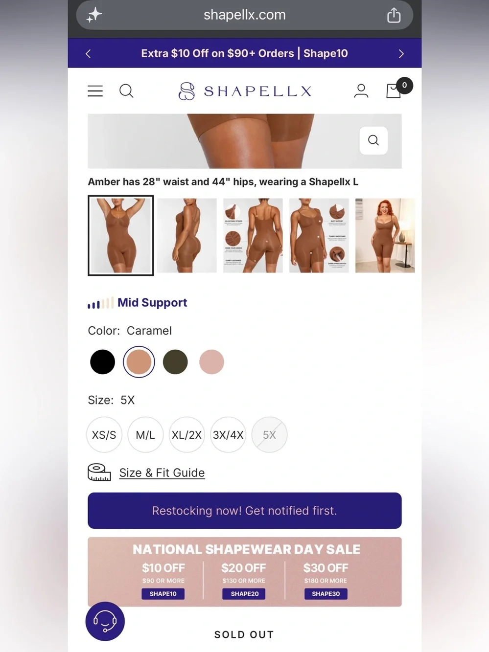 Shapellx Skin Flow Seamless Smoothing Bodysuit